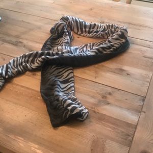 Zebra Print Muslin Scarf